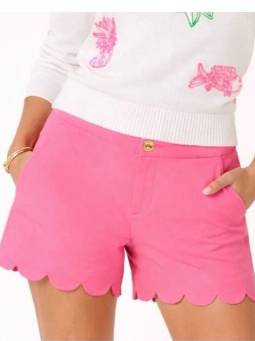 Lilly Pulitzer Pink Scallop Hem Shorts